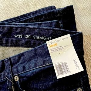 Men’s Calvin Klein navy jeans new with tags sz 33w 30 long new $45 list $26